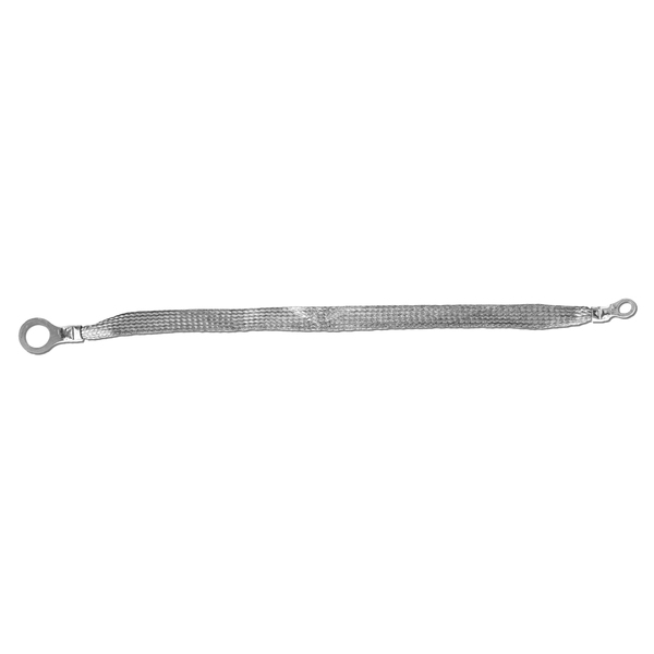 Falconer Electronics 12" x 1/2" Braided Ground Straps (1/2" Ring to 1/4" Ring), 50PK 1/2-02-012-50